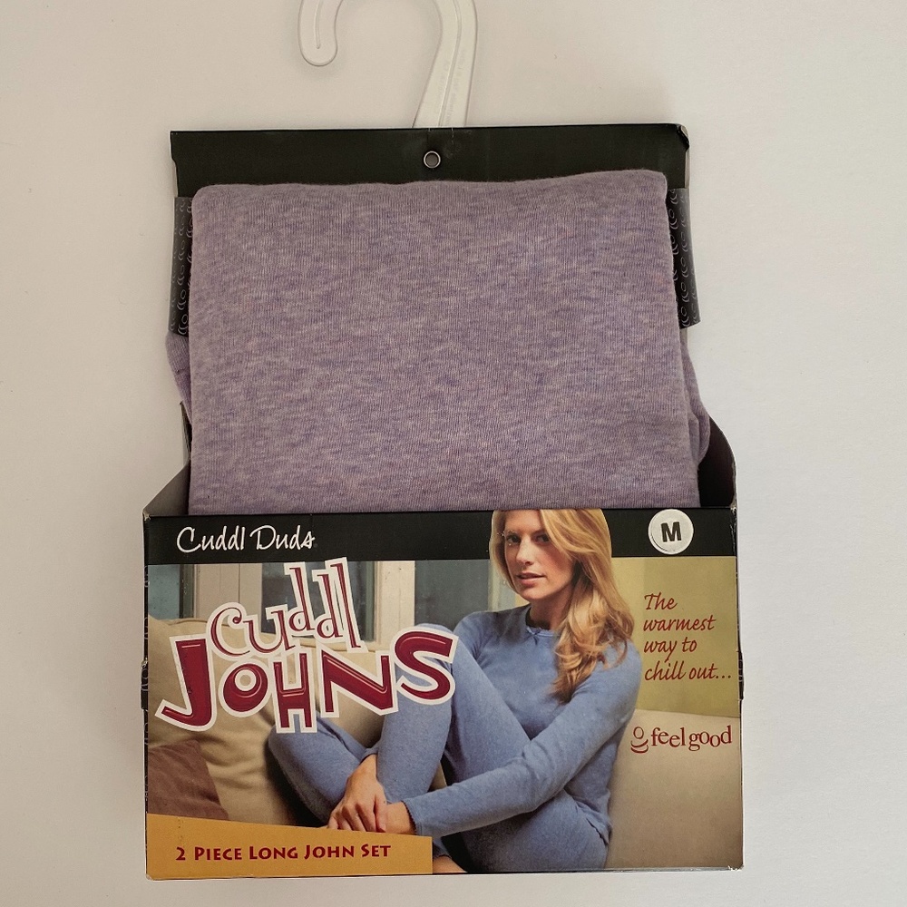 New With Tags (NWT): Cuddl Duds 2 Piece Cotton Long Sleeve Long John Set Size M